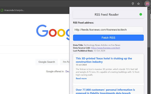 RSS Feed Reader from Chrome web store to be run with OffiDocs Chromium online RSS Feed Reader from Chrome web store to be run with OffiDocs Chromium online