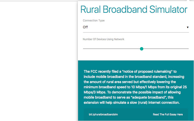Rural Broadband Simulator from Chrome web store to be run with OffiDocs Chromium online Rural Broadband Simulator from Chrome web store to be run with OffiDocs Chromium online