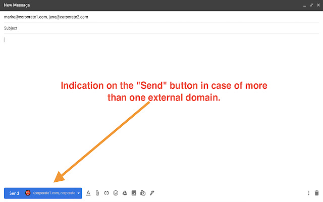 Safer Send Button from Chrome web store to be run with OffiDocs Chromium online Safer Send Button from Chrome web store to be run with OffiDocs Chromium online