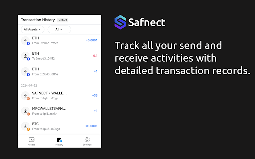 Safnect Wallet from Chrome web store to be run with OffiDocs Chromium online Safnect Wallet from Chrome web store to be run with OffiDocs Chromium online