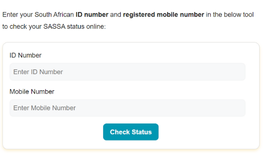 SASSA Status from Chrome web store to be run with OffiDocs Chromium online SASSA Status from Chrome web store to be run with OffiDocs Chromium online