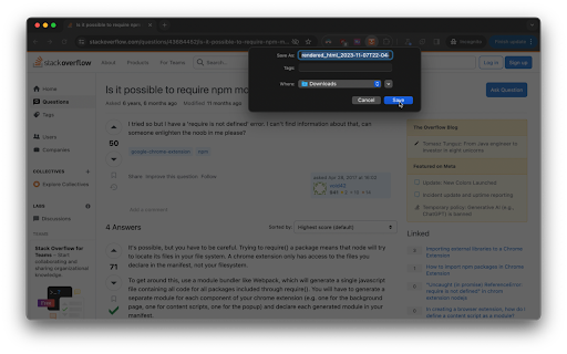 Save Rendered HTML from Chrome web store to be run with OffiDocs Chromium online Save Rendered HTML from Chrome web store to be run with OffiDocs Chromium online