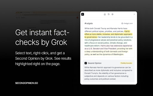 Second Opinion from Chrome web store to be run with OffiDocs Chromium online Second Opinion from Chrome web store to be run with OffiDocs Chromium online