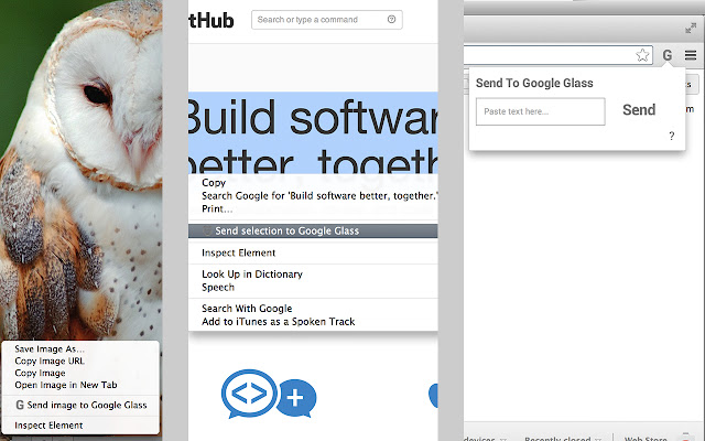 Send to Google Glass™ from Chrome web store to be run with OffiDocs Chromium online Send to Google Glass™ from Chrome web store to be run with OffiDocs Chromium online