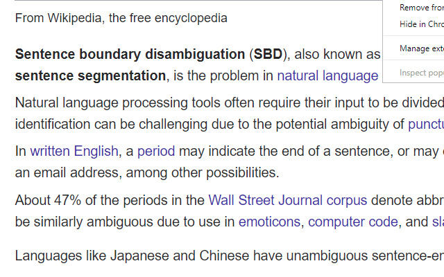 Sentence Segmenter from Chrome web store to be run with OffiDocs Chromium online Sentence Segmenter from Chrome web store to be run with OffiDocs Chromium online