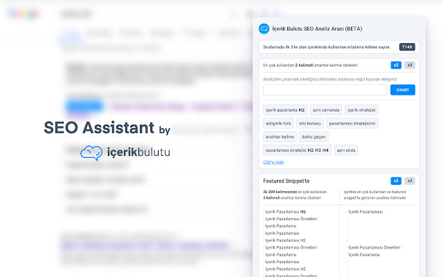 SEO Assistant by İçerik Bulutu from Chrome web store to be run with OffiDocs Chromium online SEO Assistant by İçerik Bulutu from Chrome web store to be run with OffiDocs Chromium online
