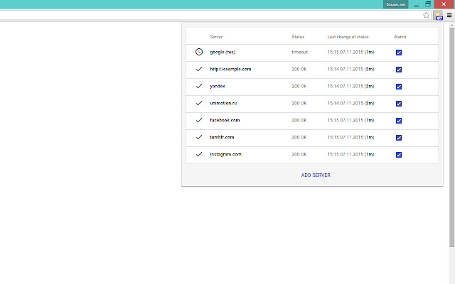 Server Status from Chrome web store to be run with OffiDocs Chromium online Server Status from Chrome web store to be run with OffiDocs Chromium online