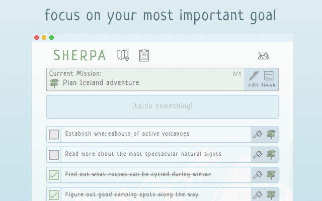 Sherpa Todo App from Chrome web store to be run with OffiDocs Chromium online Sherpa Todo App from Chrome web store to be run with OffiDocs Chromium online