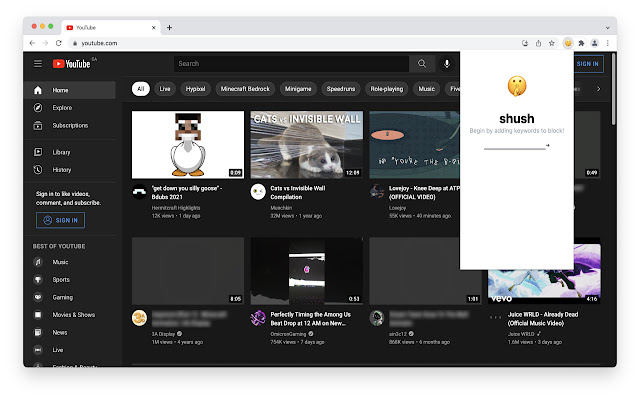 shush from Chrome web store to be run with OffiDocs Chromium online shush from Chrome web store to be run with OffiDocs Chromium online