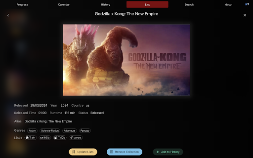 Side Trakt (companion app for Trakt.tv) from Chrome web store to be run with OffiDocs Chromium online Side Trakt (companion app for Trakt.tv) from Chrome web store to be run with OffiDocs Chromium online