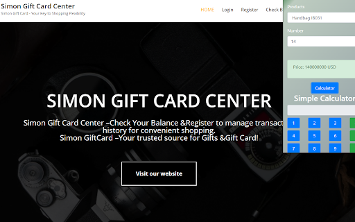 Simon Gift Card from Chrome web store to be run with OffiDocs Chromium online Simon Gift Card from Chrome web store to be run with OffiDocs Chromium online