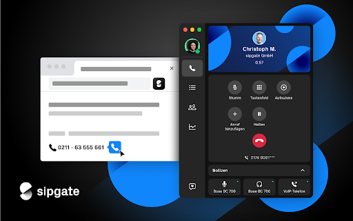 sipgate App Click2Dial from Chrome web store to be run with OffiDocs Chromium online sipgate App Click2Dial from Chrome web store to be run with OffiDocs Chromium online