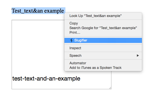 Slugifier from Chrome web store to be run with OffiDocs Chromium online Slugifier from Chrome web store to be run with OffiDocs Chromium online