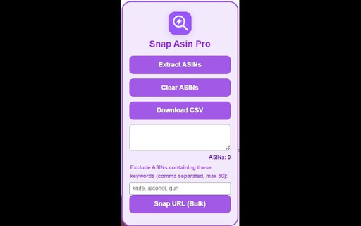 Snap Asin Trial from Chrome web store to be run with OffiDocs Chromium online Snap Asin Trial from Chrome web store to be run with OffiDocs Chromium online