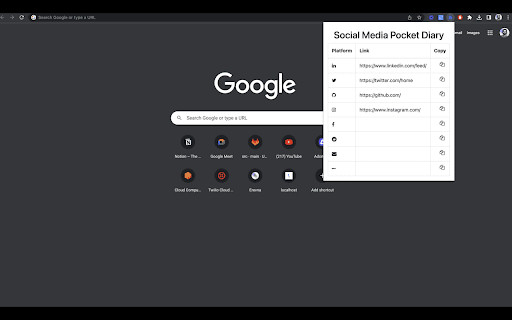Social Media Pocket Diary from Chrome web store to be run with OffiDocs Chromium online Social Media Pocket Diary from Chrome web store to be run with OffiDocs Chromium online