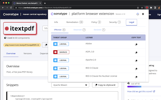 Sonatype Platform Browser Extension from Chrome web store to be run with OffiDocs Chromium online Sonatype Platform Browser Extension from Chrome web store to be run with OffiDocs Chromium online
