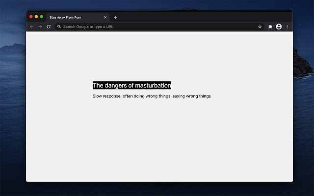 Stay Away From Porn from Chrome web store to be run with OffiDocs Chromium online Stay Away From Porn from Chrome web store to be run with OffiDocs Chromium online