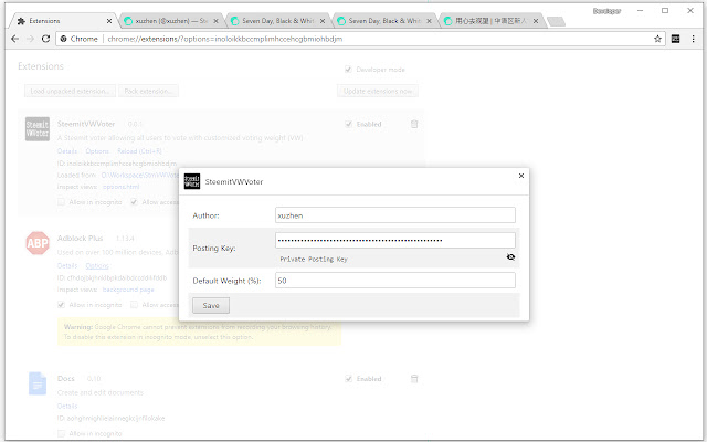 SteemitVWVoter from Chrome web store to be run with OffiDocs Chromium online SteemitVWVoter from Chrome web store to be run with OffiDocs Chromium online