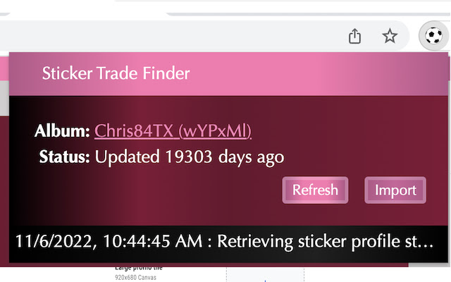 Sticker Trade Helper Extension from Chrome web store to be run with OffiDocs Chromium online Sticker Trade Helper Extension from Chrome web store to be run with OffiDocs Chromium online