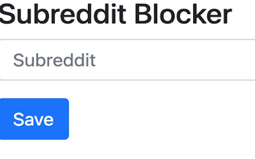 Subreddit Blocker from Chrome web store to be run with OffiDocs Chromium online Subreddit Blocker from Chrome web store to be run with OffiDocs Chromium online