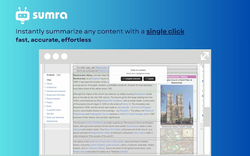 Sumra – AI Summary Assistant from Chrome web store to be run with OffiDocs Chromium online Sumra – AI Summary Assistant from Chrome web store to be run with OffiDocs Chromium online