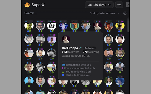 SuperX (Twitter Analytics) from Chrome web store to be run with OffiDocs Chromium online SuperX (Twitter Analytics) from Chrome web store to be run with OffiDocs Chromium online