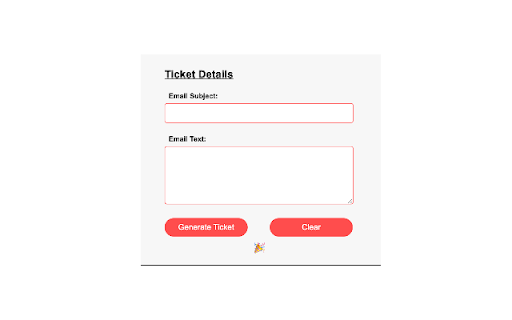 Support Ticket Tool from Chrome web store to be run with OffiDocs Chromium online Support Ticket Tool from Chrome web store to be run with OffiDocs Chromium online