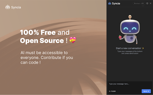 Syncia Power of ChatGPT on any website from Chrome web store to be run with OffiDocs Chromium online Syncia Power of ChatGPT on any website from Chrome web store to be run with OffiDocs Chromium online