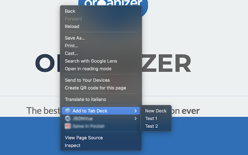 TabDeck Manage your workspaces with tabs from Chrome web store to be run with OffiDocs Chromium online TabDeck Manage your workspaces with tabs from Chrome web store to be run with OffiDocs Chromium online