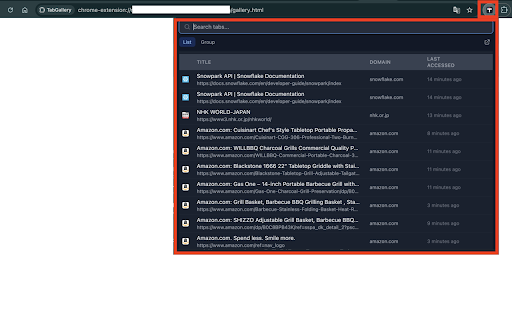 TabGallery from Chrome web store to be run with OffiDocs Chromium online TabGallery from Chrome web store to be run with OffiDocs Chromium online