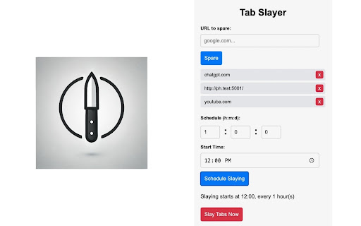 Tab Slayer from Chrome web store to be run with OffiDocs Chromium online Tab Slayer from Chrome web store to be run with OffiDocs Chromium online