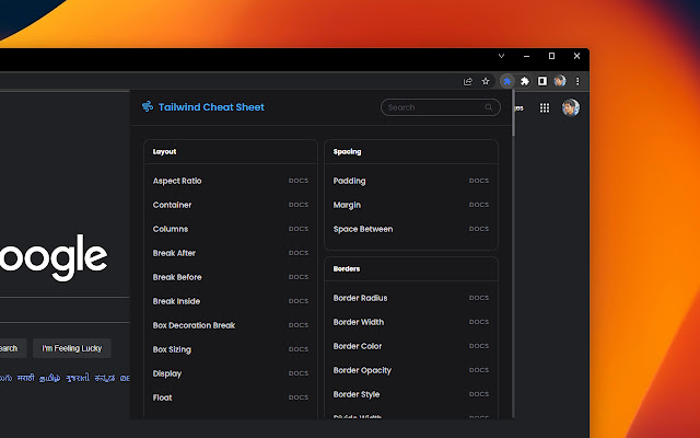 Tailwind Cheat Sheet Extension from Chrome web store to be run with OffiDocs Chromium online Tailwind Cheat Sheet Extension from Chrome web store to be run with OffiDocs Chromium online