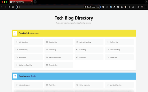 Tech Blog Directory from Chrome web store to be run with OffiDocs Chromium online Tech Blog Directory from Chrome web store to be run with OffiDocs Chromium online