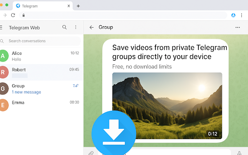 Telegram Video Downloader by DJD from Chrome web store to be run with OffiDocs Chromium online Telegram Video Downloader by DJD from Chrome web store to be run with OffiDocs Chromium online