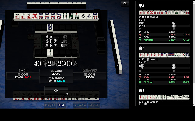 Tenhou score pane from Chrome web store to be run with OffiDocs Chromium online Tenhou score pane from Chrome web store to be run with OffiDocs Chromium online