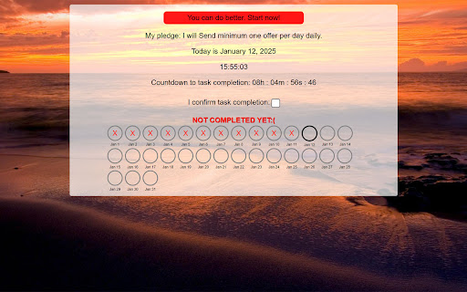 The Accountability Streak from Chrome web store to be run with OffiDocs Chromium online The Accountability Streak from Chrome web store to be run with OffiDocs Chromium online