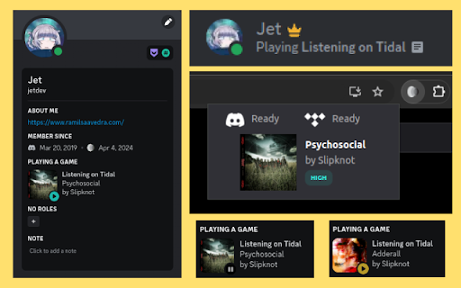 Tidal Discord Rich Presence from Chrome web store to be run with OffiDocs Chromium online Tidal Discord Rich Presence from Chrome web store to be run with OffiDocs Chromium online