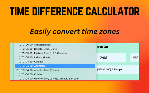 Time Difference Calculator from Chrome web store to be run with OffiDocs Chromium online Time Difference Calculator from Chrome web store to be run with OffiDocs Chromium online