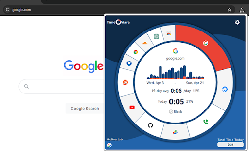TimeOWare: Be aware block! from Chrome web store to be run with OffiDocs Chromium online TimeOWare: Be aware block! from Chrome web store to be run with OffiDocs Chromium online