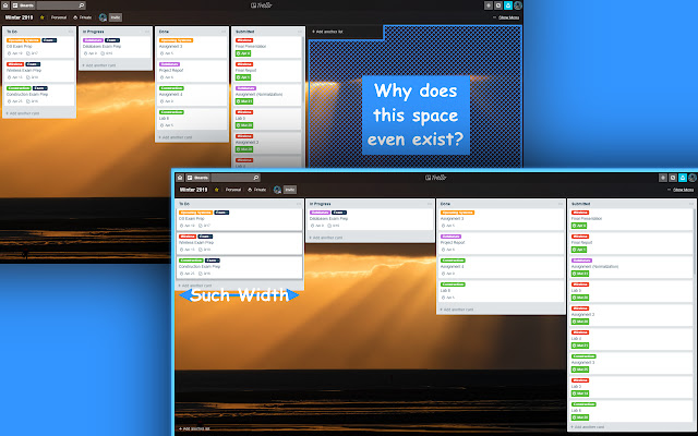 Trello Stretch from Chrome web store to be run with OffiDocs Chromium online Trello Stretch from Chrome web store to be run with OffiDocs Chromium online