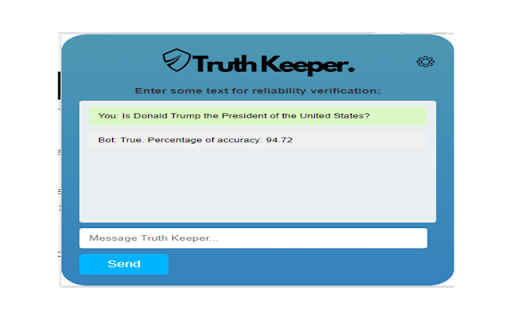 Truth Keeper from Chrome web store to be run with OffiDocs Chromium online Truth Keeper from Chrome web store to be run with OffiDocs Chromium online