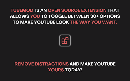 TubeMod from Chrome web store to be run with OffiDocs Chromium online TubeMod from Chrome web store to be run with OffiDocs Chromium online