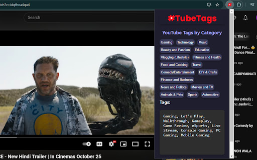 TubeTags from Chrome web store to be run with OffiDocs Chromium online TubeTags from Chrome web store to be run with OffiDocs Chromium online