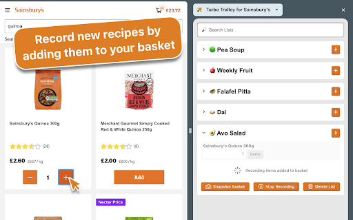 Turbo Trolley for Sainsburys from Chrome web store to be run with OffiDocs Chromium online Turbo Trolley for Sainsburys from Chrome web store to be run with OffiDocs Chromium online