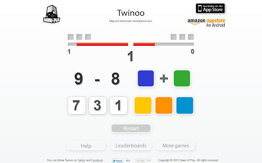 Twinoo Brain Training Test your Brain from Chrome web store to be run with OffiDocs Chromium online Twinoo Brain Training Test your Brain from Chrome web store to be run with OffiDocs Chromium online