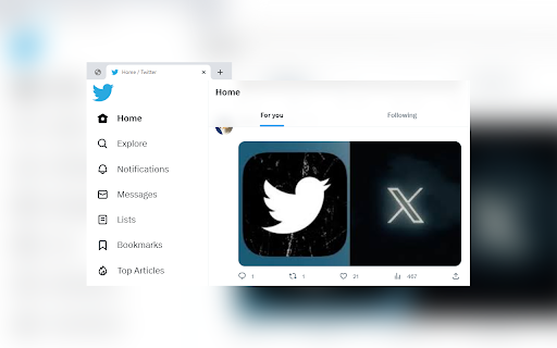 TwitterBird from Chrome web store to be run with OffiDocs Chromium online TwitterBird from Chrome web store to be run with OffiDocs Chromium online