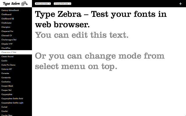 Type Zebra from Chrome web store to be run with OffiDocs Chromium online Type Zebra from Chrome web store to be run with OffiDocs Chromium online