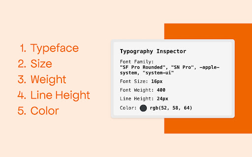 Typography Inspector from Chrome web store to be run with OffiDocs Chromium online Typography Inspector from Chrome web store to be run with OffiDocs Chromium online