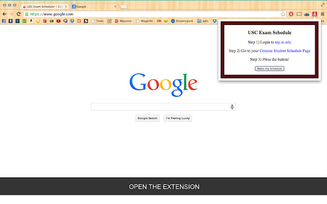 USC Exam Scheduler from Chrome web store to be run with OffiDocs Chromium online USC Exam Scheduler from Chrome web store to be run with OffiDocs Chromium online