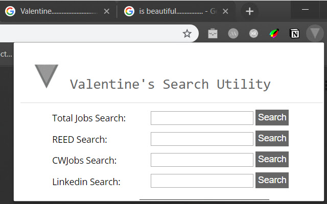 Valentines Search Utility from Chrome web store to be run with OffiDocs Chromium online Valentines Search Utility from Chrome web store to be run with OffiDocs Chromium online
